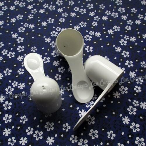 100pcs/lot 20ML 10 gram Plastic Scoop 10g HDPE Measuring Spoon - 8cmx2.9cmx4cm white free shipping
