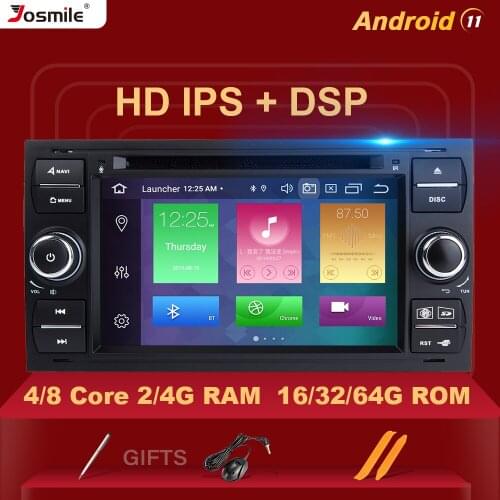 2 din Android 11 Car DVD Multimedia For Ford Focus 2 Ford Fiesta Mondeo 4 C-Max S-Max Fusion Transit Kuga Radio GPS Navigation