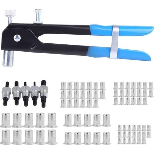 86pcs M3-m8 Threaded Nut Rivet Insert Tool Set Riveter Rivnut Riveting Kit Holster гайка coldre kydex remachadora de tuerca