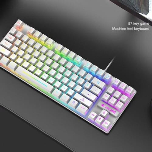 87 Keys K16 Keyboard Wired Waterproof Backlit RGB Color Game Keyboard Computer Accessory For Notebook