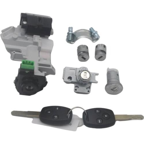 COMPLETE LOCK SET IGNITION SWITCH DOOR LOCK BARREL TRANS 2 KEYS WITH 46 CHIP FOR HONDA ACCORD 2008-2011