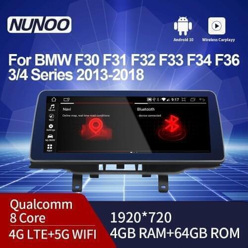 Nunoo Android 10.0 12.3 Inch Carplay Touch Screen For BMW 4 Series F32 F33 F36 2013 2014 2015 2016 2017 2018