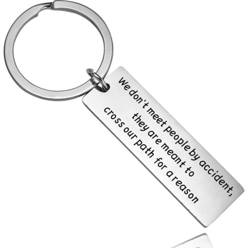 Coworker Leaving Gift Retirement Keychain We Don't Meet People by Accident Keyring Best Friend Friendship Gifts Colleague
