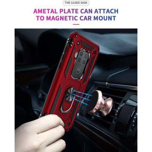 For Motorola One Zoom phone Case Finger Ring case Car Holder Stand Magnetic Suction For Moto One Zoom case