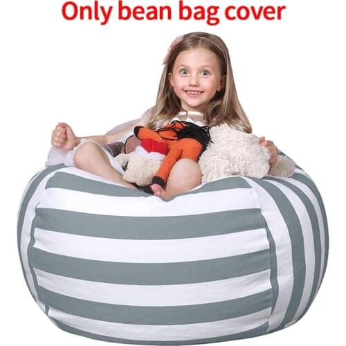 Printed Kid Bean Bag Cover Without Filler Lazy Couch Covers Blankets Toy Organizer Bean Bag Cushion Beanbag Bed Pouf Puff Couch