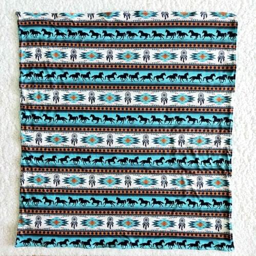 RTS Baby Girls Boys Horse Print Infant Blanket Children Blankets Wholesale Drop Ship One Piece Popular Screen Print With 74*83cm