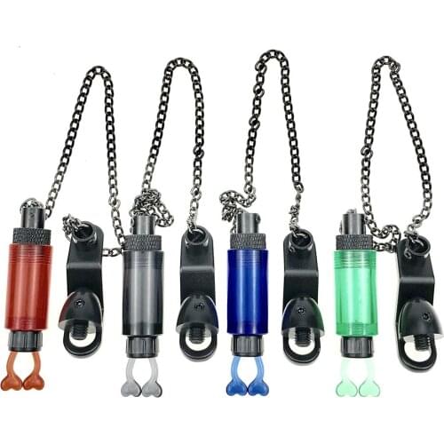 Carp Fishing Bite Alarm Hanger Swinger 5 Colors 2 Heads LED Illuminated Indicator Chain Swingers Fishing Tool Bobbins