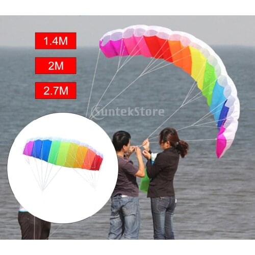 Dual Line Surfing Stunt Parafoil Kite Beach Summer Kitesurfing Trainer Fly Kite Wing Surfboard Kite for Outdoor Water Sports