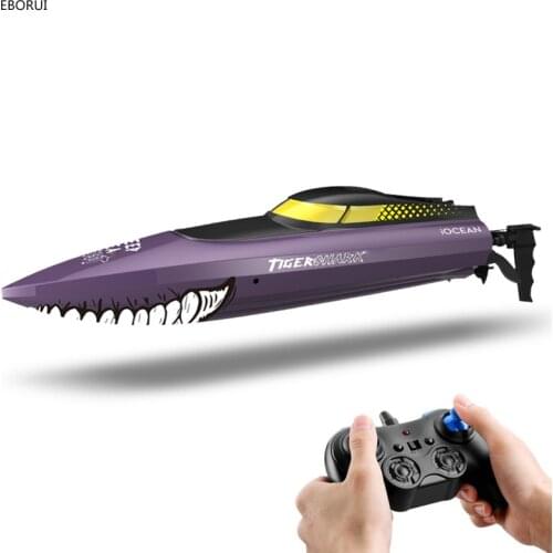 EBORUI HR iOCEAN 1 RC Boat Remote Control Boat 30KM/H High Speed Waterproof 2.4GHz 4 Channel Racing Boat RTR for Kids Adults