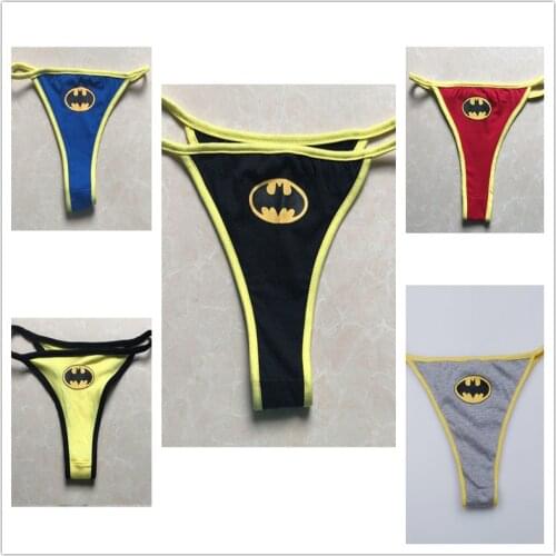 Hot Sexy Cute Womens Superhero Multicolor Options G-string Cartoon Underwear Panties Lingerie