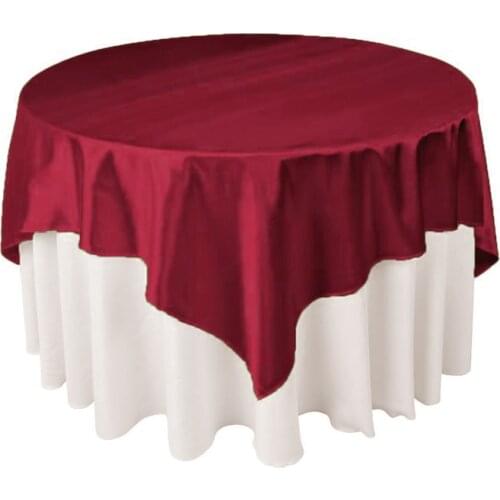 145cm/175cm/180cm/228cm Diameter Round Tablecloth Satin Fabric Solid Table Cloths Cover Wedding Decoration Banquet Home Decor