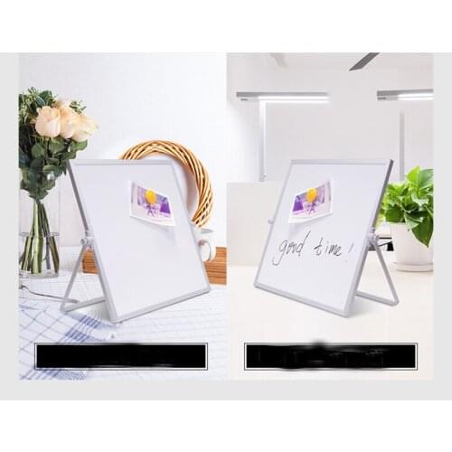 Magnetic Erasable Whiteboard Desktop Double Sided Message Board Stand Mini Easel Office Classroom Household Whiteboard