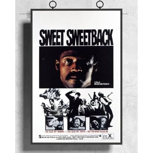 L121 SWEET SWEETBACK Movie Blaxploitation Shaft Silk Fabric Poster Art Decor Indoor Painting Gift