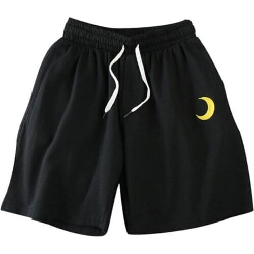 2021 Summer Running Shorts Men Sports Shorts Men Sun Moon Quick Drying Drawstring Elastic Fifth Pants Board Sports Shorts Hot