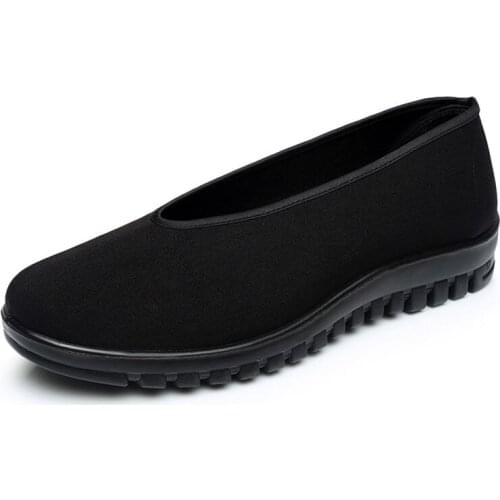 Mens cloth shoes mens yuankou black non-slip dad shoes breathable casual middle-aged and elderly mens shoes soft-soled non-sl