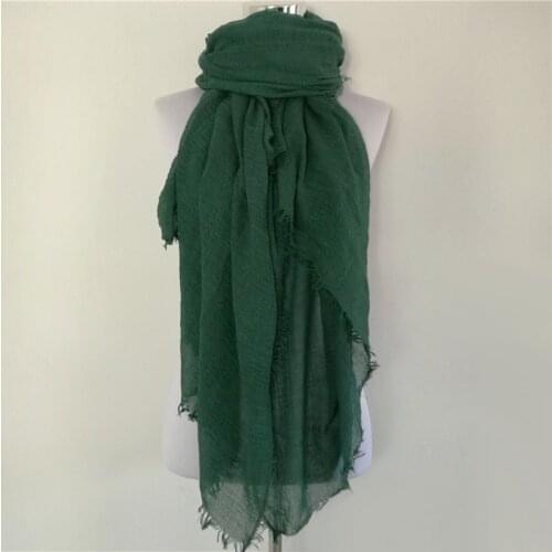 New women Scarf shemagh High Quality Shawls And Scarves Linen Cotton Scarf Warm Solid Color Scarf Free Shipping crinkle hijab