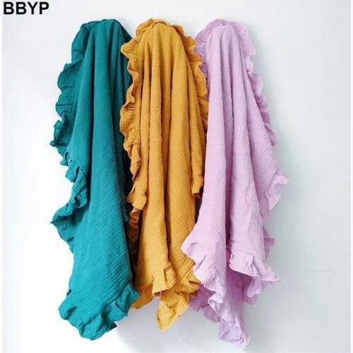 4 layers 100% Cotton Gauze Newborn Blanket Infant Bath Towel Baby Sleeping Receiving Blankets Newborn Bedding Blanket 85 X 65cm