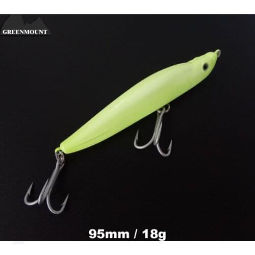Wholesale -1piece 18gX9.5cm sinking minnow fishing lure hard with high-carbon steel 3Xstrong treble hook