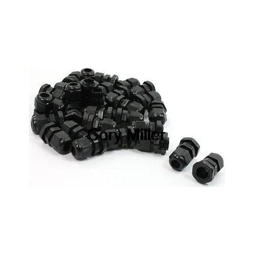 PG9 Plastic Cable Glands 4mm - 8mm Line Fasteners Fixers Black