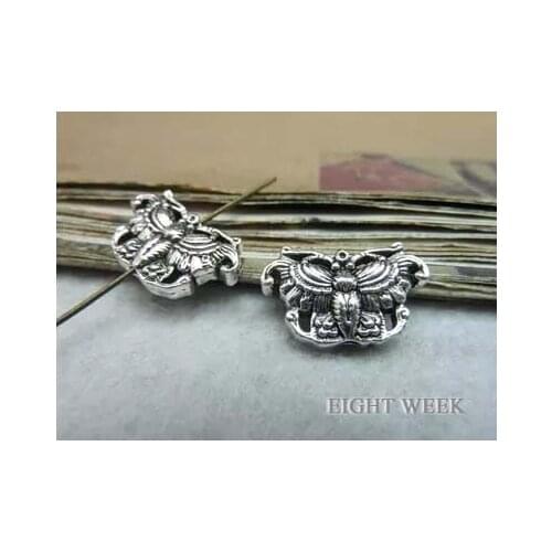 Zinc alloy pendant jewelry accessories diy handmade material charms ancient silver punched owl 12 * 20 mm