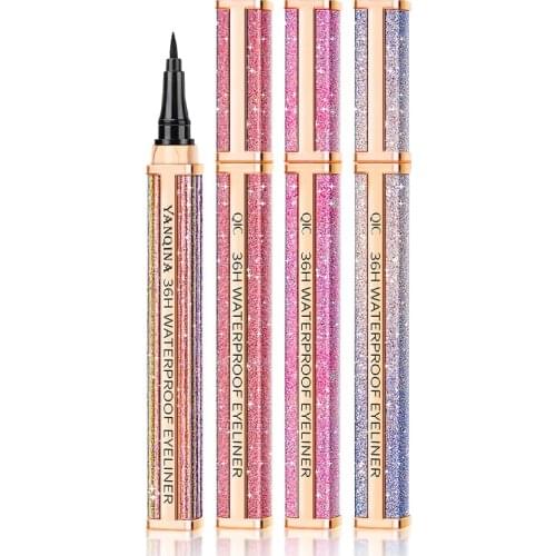 Eye Shadow Liner Combination Cosmetics Black Pen Waterproof Is Not Blooming Eyeliner Pen Quick-drying Eyeliner Colorful Effect