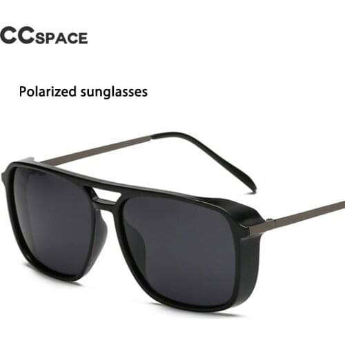 46913 Retro Punk Polarized Sunglasses Fashion Mens and Womens Driving Sunshade Uv400 Black Cool Sunglasses