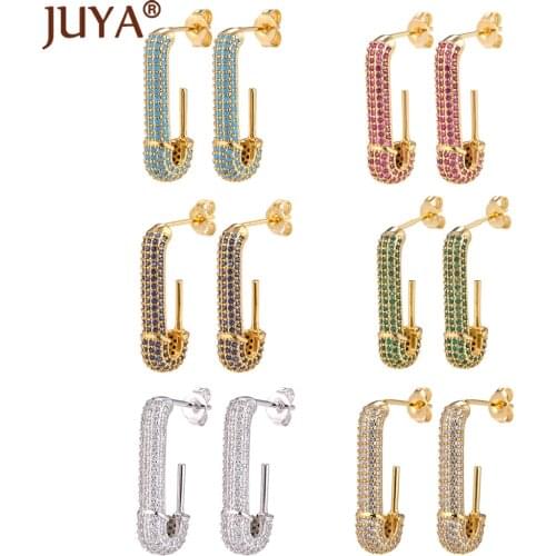 1pair Zirconia Turquoise Earrings Hook For Girls Jewelry Decorations Brooch Earring DIY Jewelry Accessories