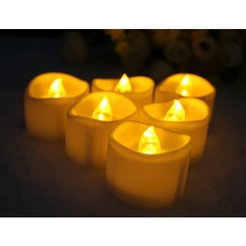 48pcs Battery operate LED Candle tealight Flameless Flicker wavy Tea Light W/Timer-6 hrs On 18 hrs Off F/Wedding Christmas Home