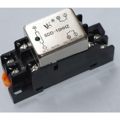 Ultra-small Two Normally Open 10A DC Relay Rail Installation SDD-10HHZ Output Parameter 0-50VDC10A