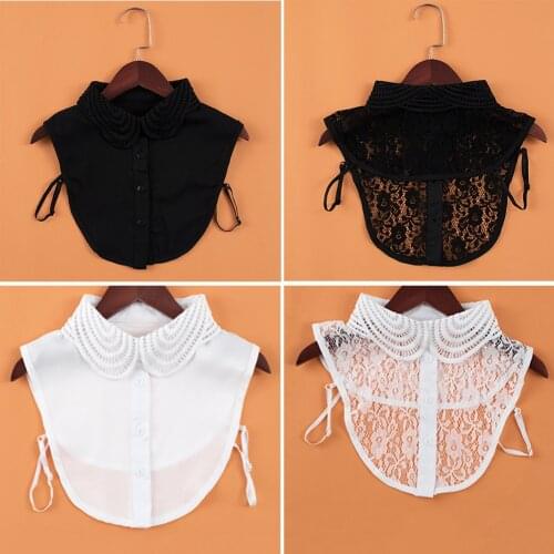 Versatile Chiffon Sweet False Collar Fake Collar Shirts Tops Decorative Collar Clothes Decor Adjustable Lace Collar Neckwear#38