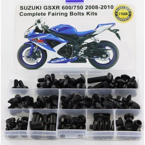 Fit For Suzuki GSXR600 GSXR750 2008 2009 2010 Motorcycle Complete Full Fairing Bolts Kits Screws Fastener Steel Nuts Washer
