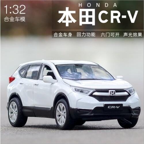 1: 32 Honda CRV family car model simulation return force car SUV childrens toys birthday new year Christmas gift white car