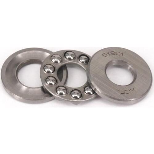 1)51201 12x28x11mm Axial Ball Thrust Bearing Set(2 Steel Races + 1 Cage)AEBC-1