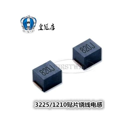 100pcs/SMD wirewound inductors 1210 82uH 5% NLV32T-820J-PF Plastic inductance word:820