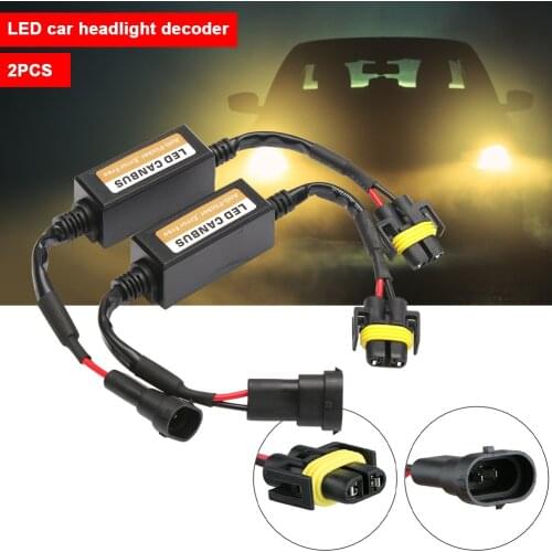 2PCS Canbus Decoder H11 H8 H9 LED Canbus Adapter Error Free ar Headlight Bulb Kits for SUV Fog Lamps Light Wire Harness Adapter