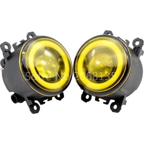 2PCS LED Fog light with Angel eye For Jeep Renegade BU 2015 2016 2017 For Lincoln Navigator 2007-2015 For Jaguar S-Type X-Type