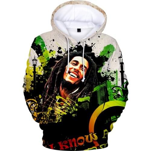 2021 Bob Marley Hoodies Sweatshirts Men/Women Reggae Sweatshirts Fashion 3D Print Hoodie Rock Boys Bob Marley Clothes