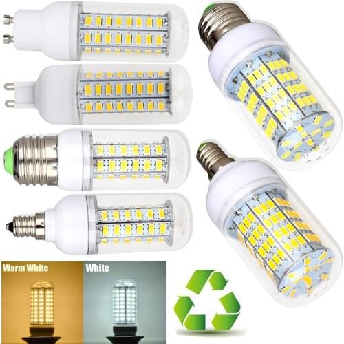220V E27 LED Lamp Bulb SMD5730 High Bright LED Corn Bulb 3W 5W 7W 9W 12W 15W LED Bombilla B22 E14 G9 GU10 Chandelier Lights D30