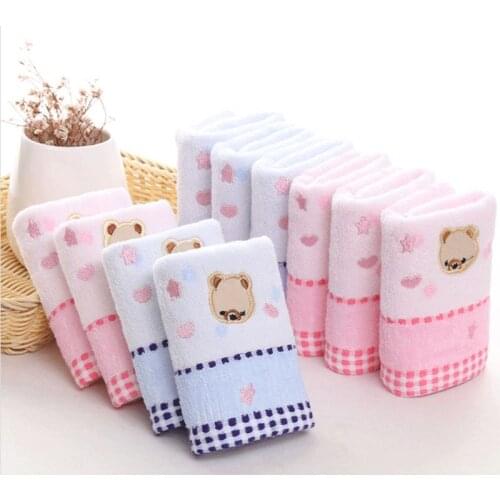 25*50cm High Quanlity Cotton Baby Towel Cartoon Bear Baby Washcloth Handkerchief Kids Feeding Wipe Cloth Towel MAY-9