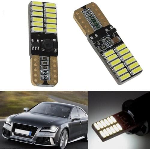 4Pcs 501 W5W T10 168 2825 Error Free Ice Blue White/Teal/Red LED Parking City Light For VW Volkswagen Jetta MK6 2010-2012