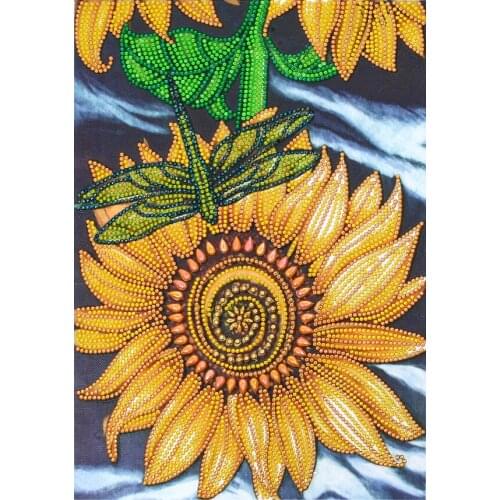 5D DIY Special Shaped Diamond Painting Sunflower Mosaic Kit Rhinestone Drawing Picture Set Home Decoration Craft for Living Room