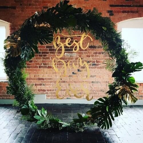 6foot 8foot big Circle Wedding Birthday Christmas Arch Decoration Background Wrought Props Single Arch flower door rack Outdoor