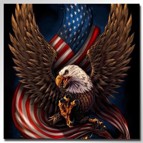 Stitch diamond painting eagle Diamond embroidery photo Diamond mosaic Diamond cross stitch icon National flag Home Decorations