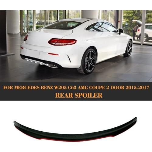 For W205 Carbon Fiber Auto Racing Spoiler Rear Trunk Lip Wing for Mercedes Benz W205 C63 AMG Coupe 2 Door 15-17
