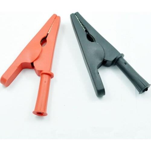 Free shipping 10pair 80MM banana head insulated alligator clip Multimeter power cable/ battery clip