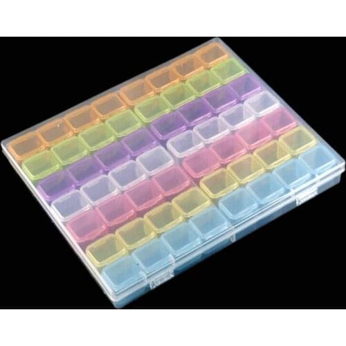 Storage Case 56 slots diamond painting Tools box embroidery Organizer Container cross stitch sewing accessories Nail Art holder