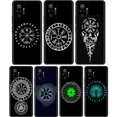 Viking Vegvisir Odin Nordic Cell Phone Case for Xiaomi Redmi Note 9S 9 4G 8 10 7 8T 9C 9A 7A 8A K40 K30 Pro Mobile Phones Cover