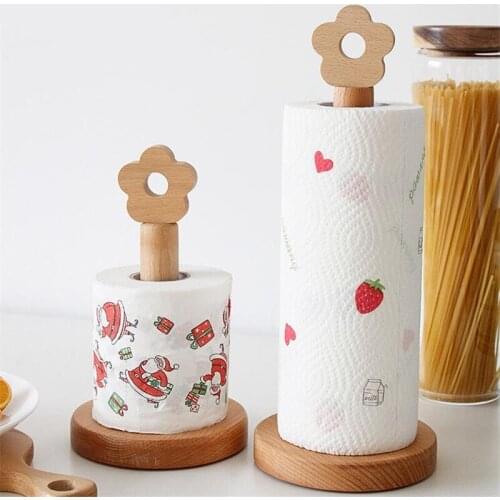 Napkin Holder Wood Blotting Paper Stand Creative Kitchen Storage Rack