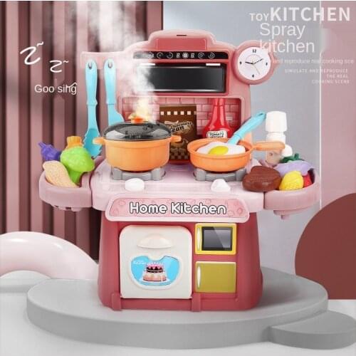 Children Kitchen Simulation Toys Dinnerware Educational Toys Mini Kitchen Food Pretend Play Role Playing Girls Toys Cooking Set