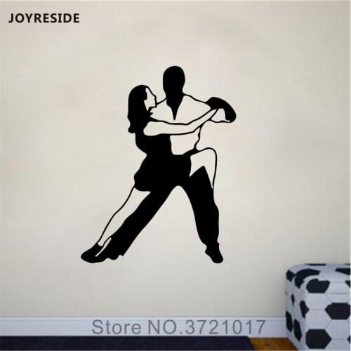 JOYRESIDE Double Tango Dance Wall Decals Vinyl Sticker Living Room Bedroom Playroom Interior Decoration Design Art Mural A1597